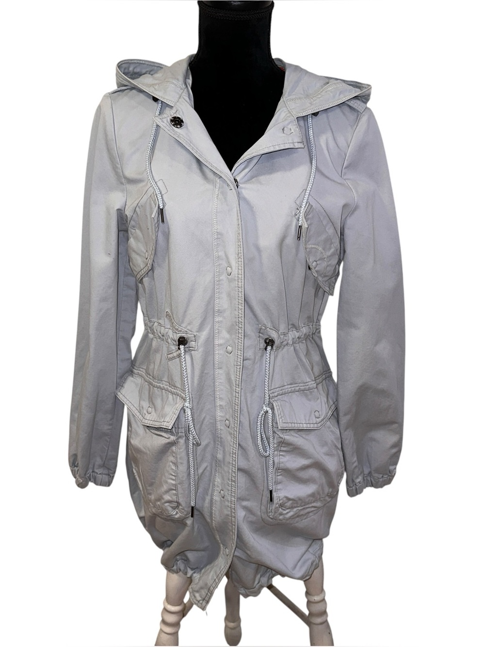 Anthro Daughters Of The Liberation Hooded Anorak Jacket Sz Small Light Blue